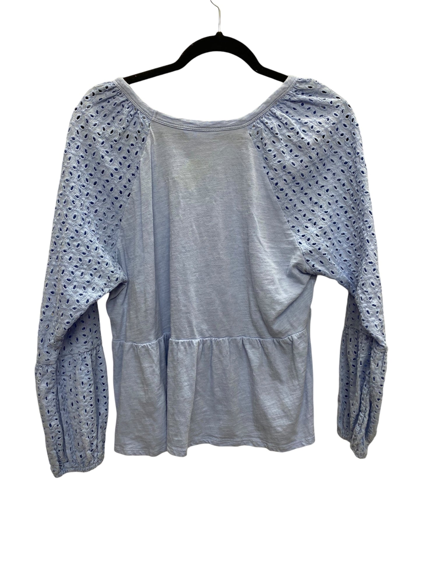 Top Long Sleeve By Time And Tru In Blue, Size: L