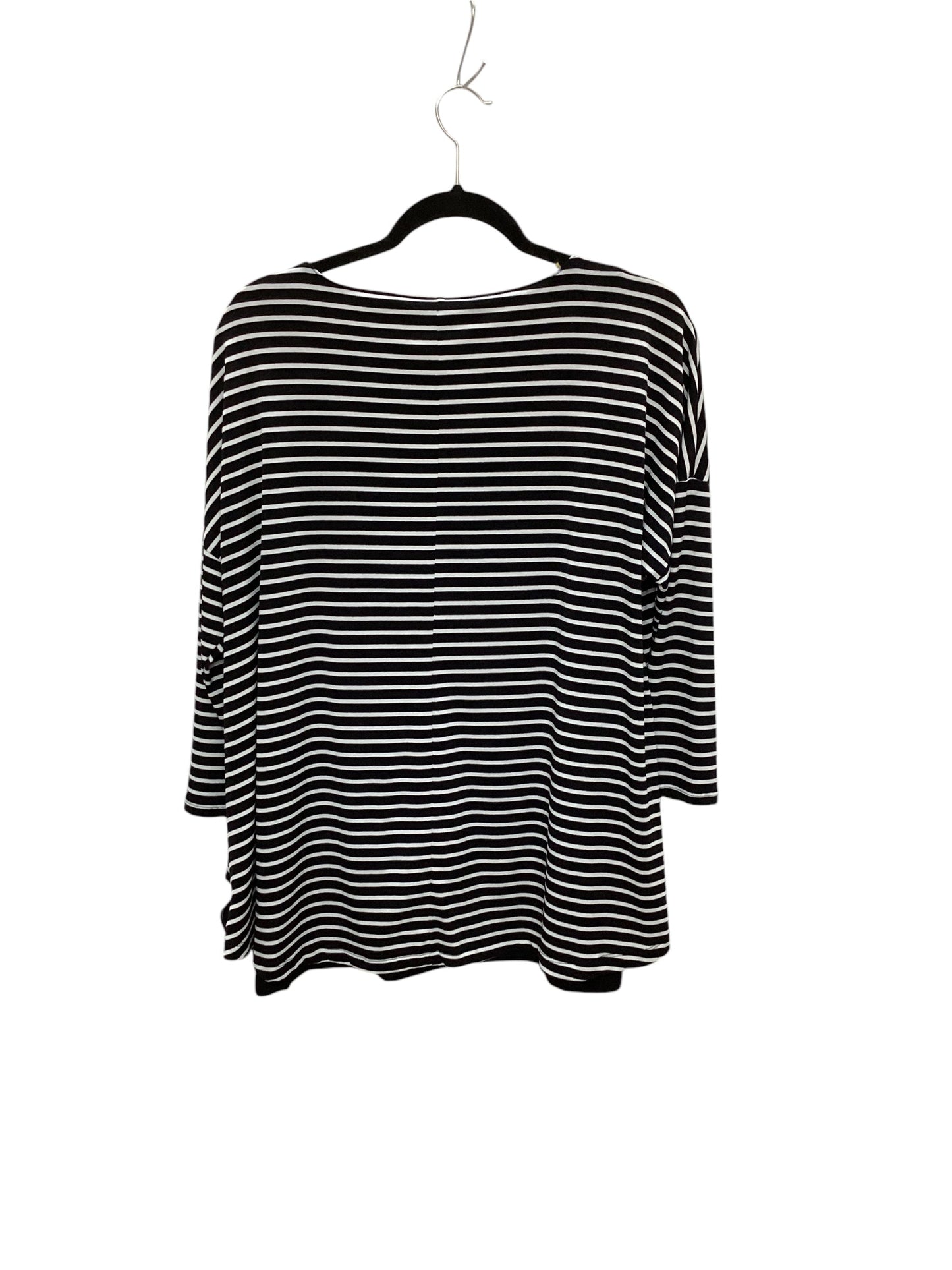 Top Long Sleeve By Chicos In Striped Pattern, Size: M