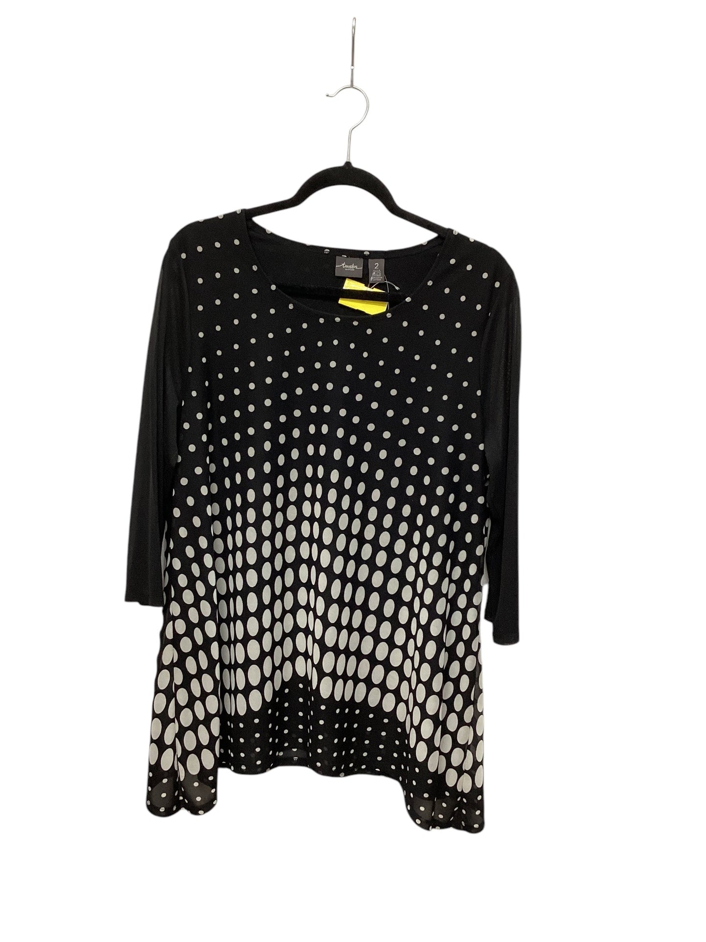 Top Long Sleeve By Chicos In Black, Size: L