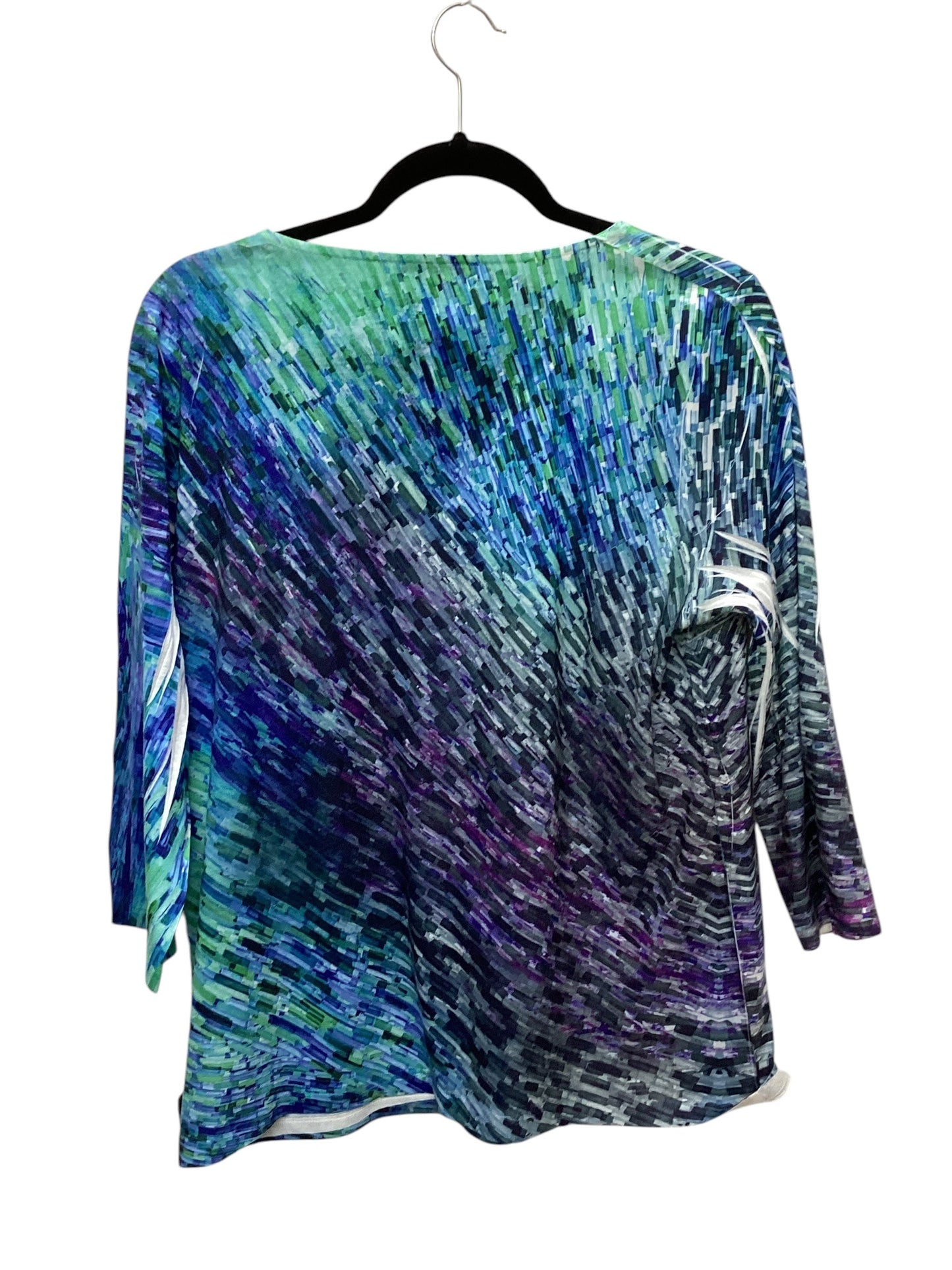 Top Long Sleeve By Chicos In Multi-colored, Size: L