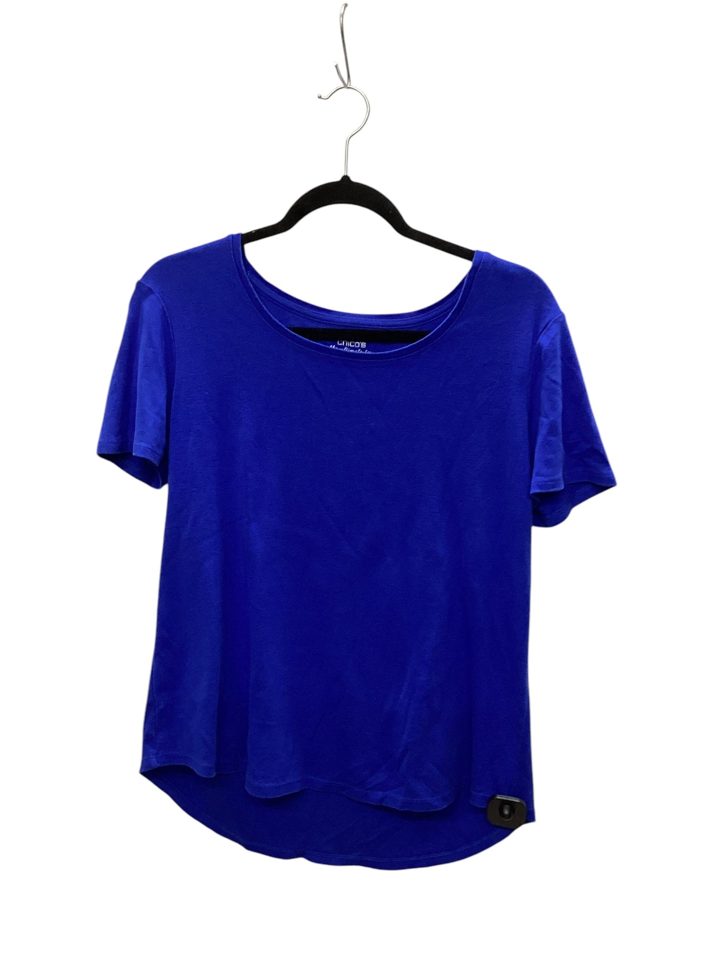 Top Short Sleeve By Chicos In Blue, Size: L