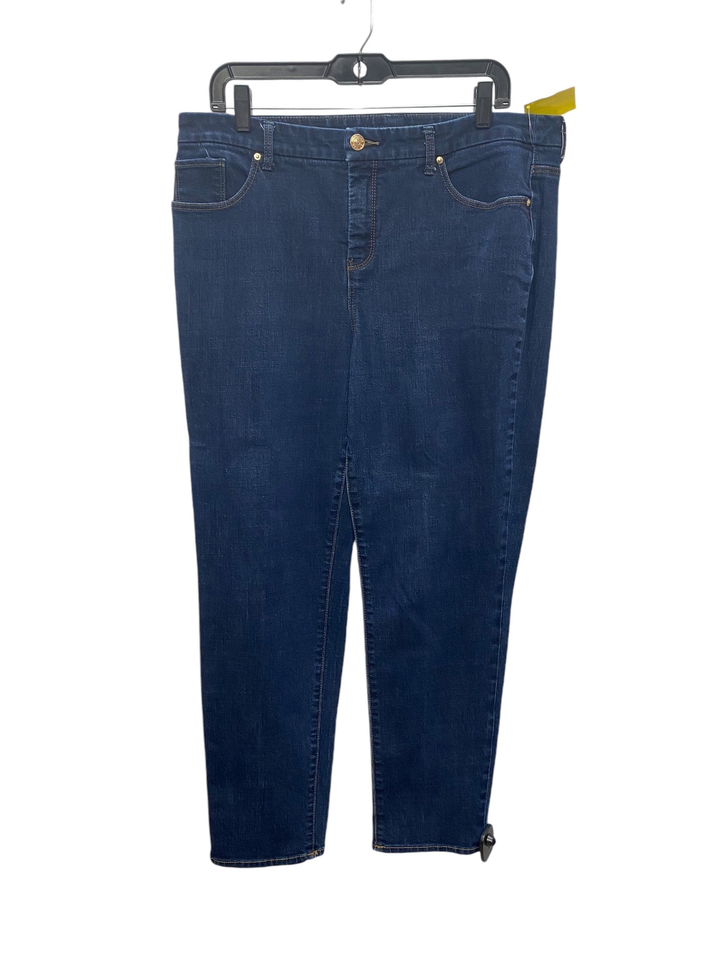 Jeans Skinny By Chicos In Blue Denim, Size: L