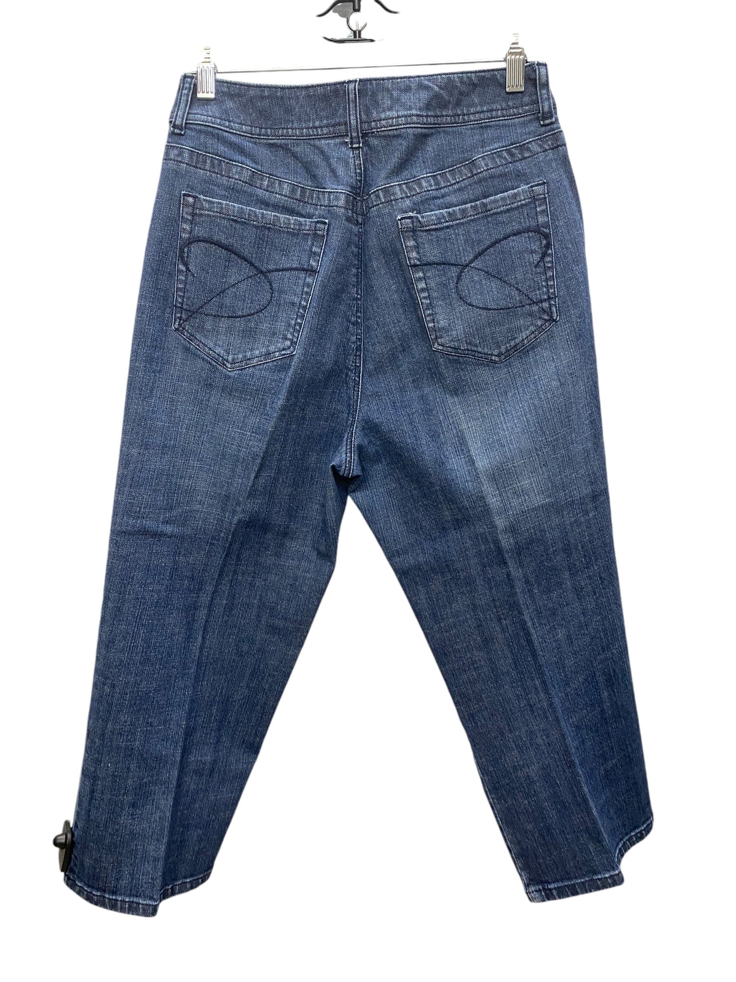 Jeans Cropped By Chicos In Blue Denim, Size: M