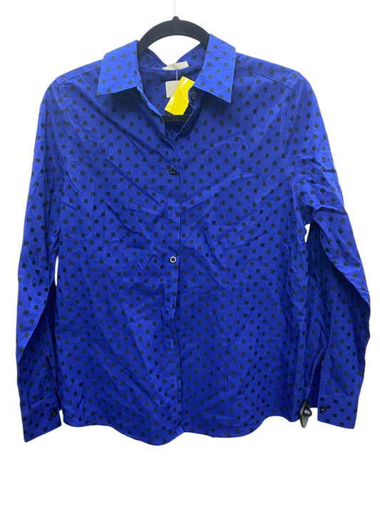 Top Long Sleeve By Chicos In Blue, Size: S