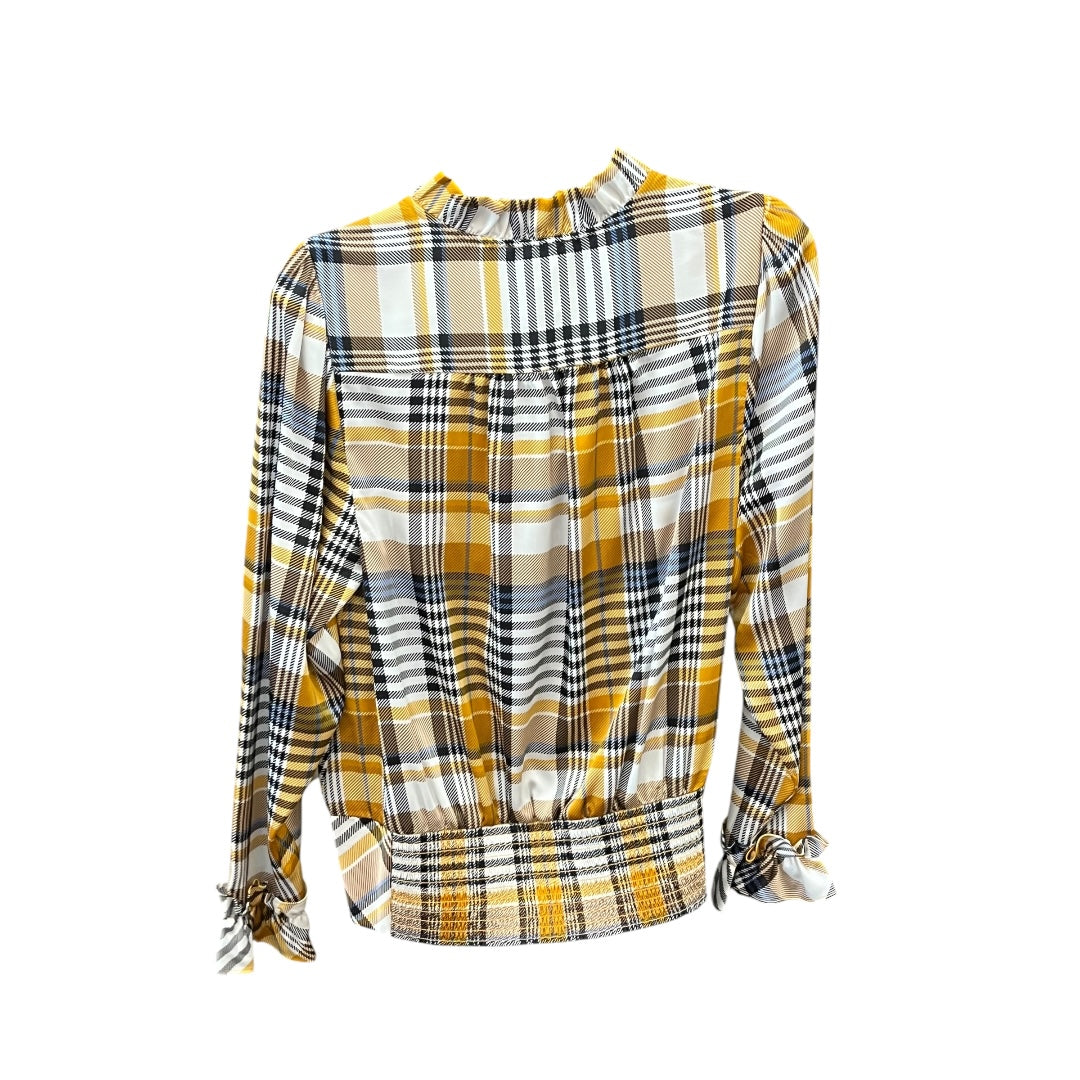 Top Long Sleeve By Karl Lagerfeld In Yellow, Size: M