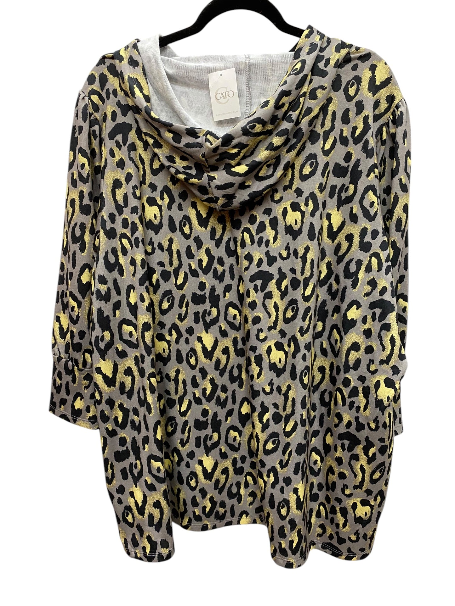 Sweatshirt Hoodie By Cato In Animal Print, Size: 2x