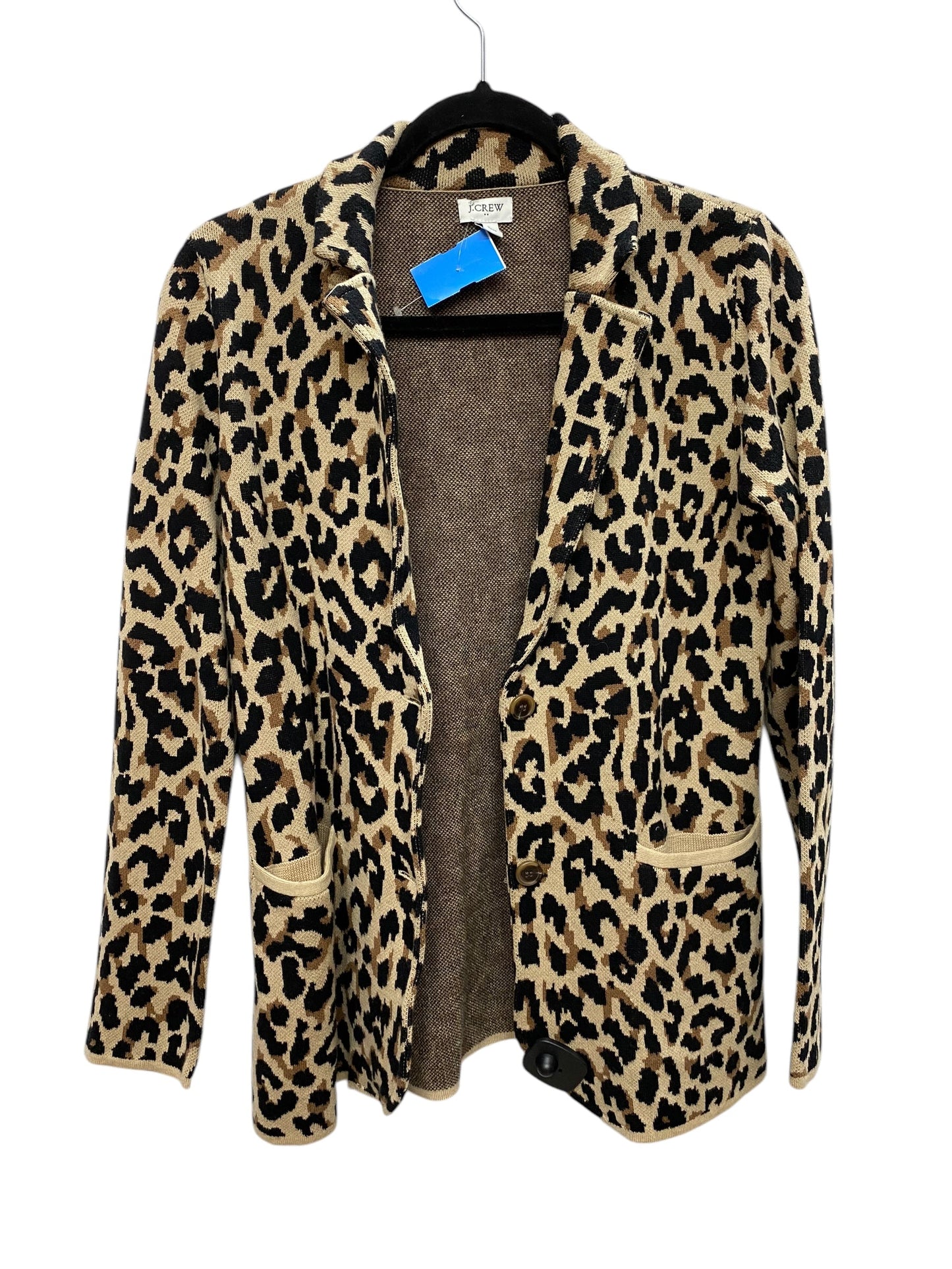 Cardigan By J. Crew In Animal Print, Size: S