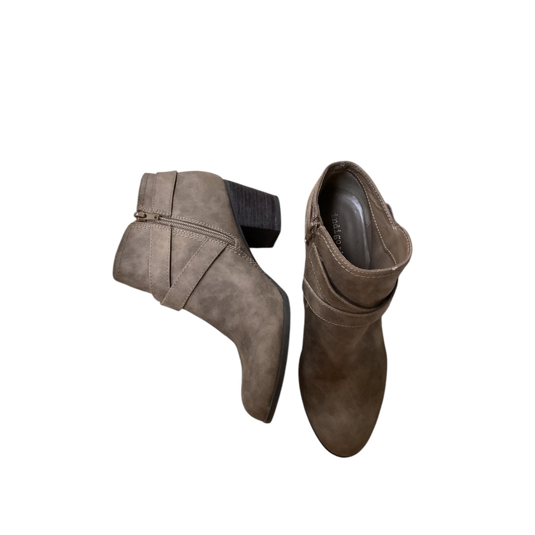 Boots Ankle Heels By Indigo Rd In Taupe, Size: 9