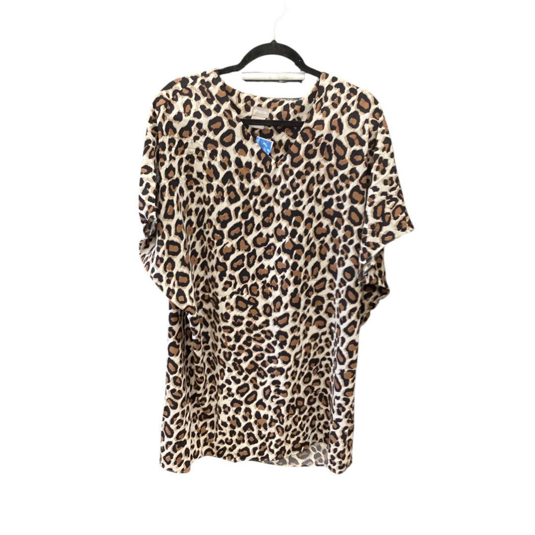 Top Long Sleeve By Chicos In Animal Print, Size: L