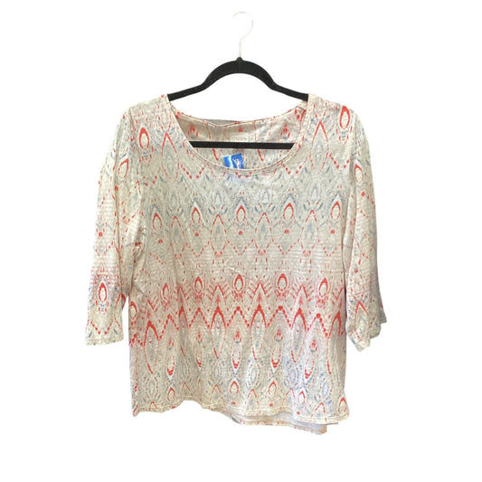 Top Long Sleeve By Chicos In Cream, Size: L