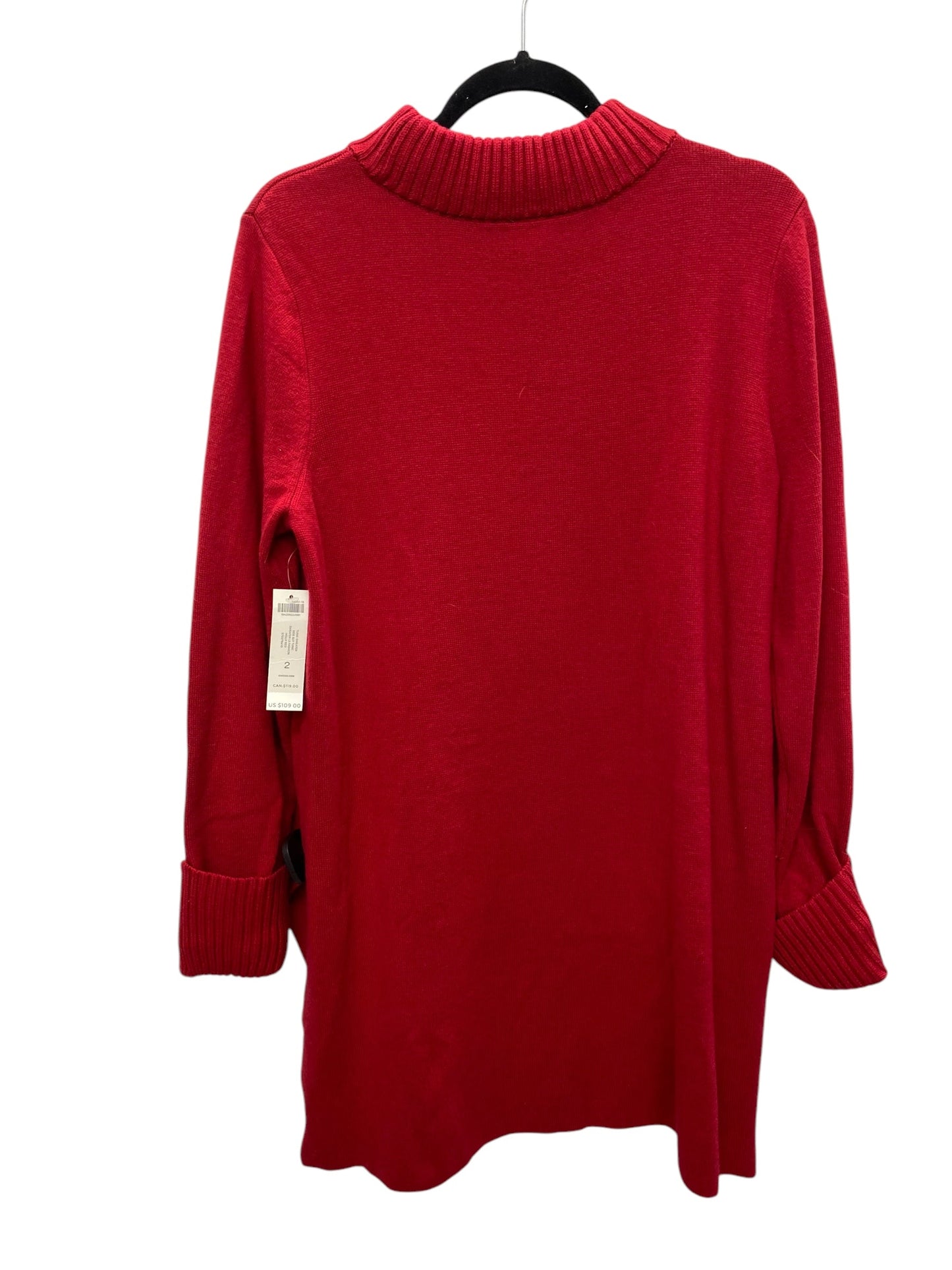 Dress Sweater By Chicos In Red, Size: L