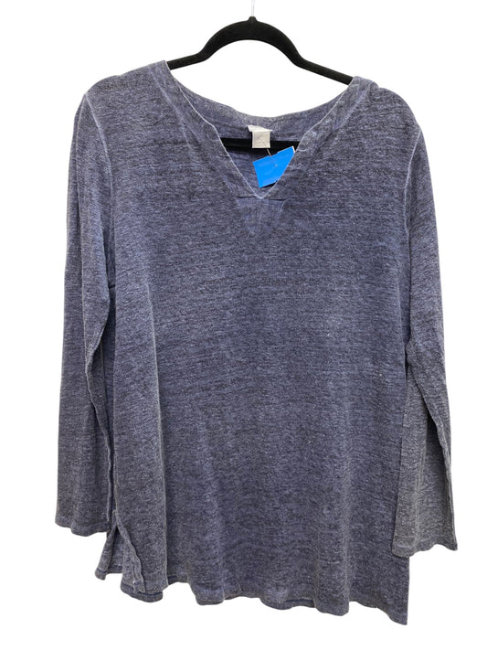 Top Long Sleeve By Chicos In Blue, Size: L