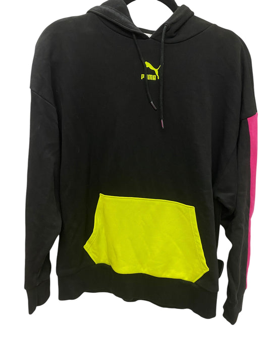 Sweatshirt Hoodie By Puma In Black, Size: M