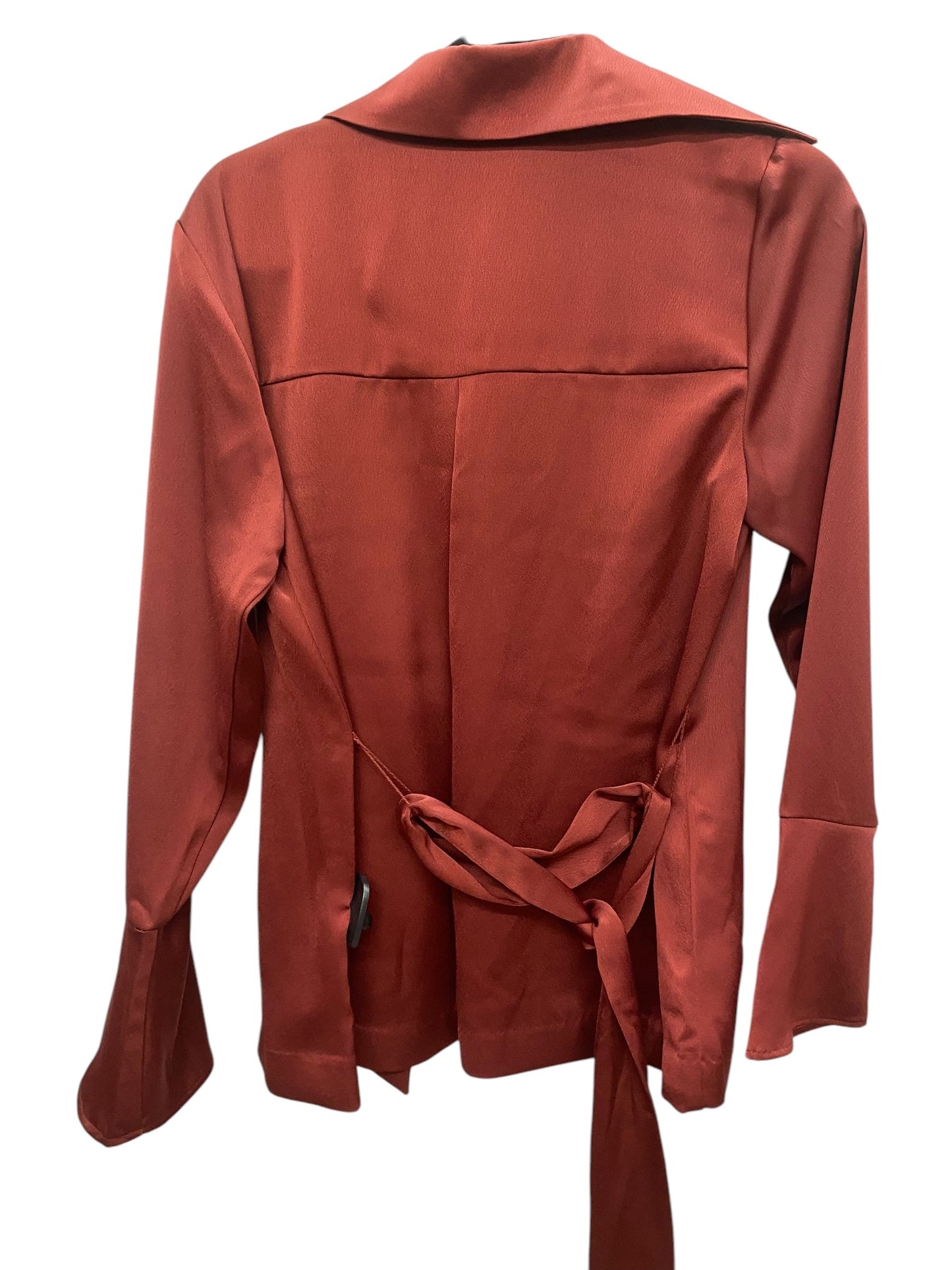 Top Long Sleeve By Worthington In Red, Size: M