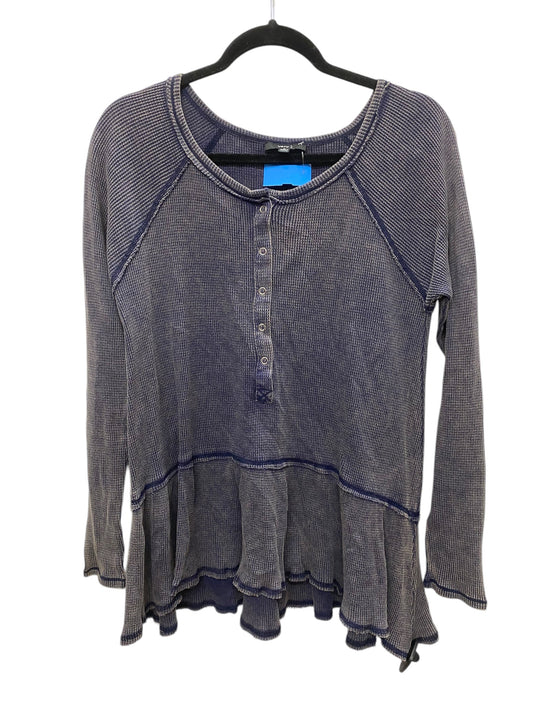 Top Long Sleeve By Very J In Blue, Size: S