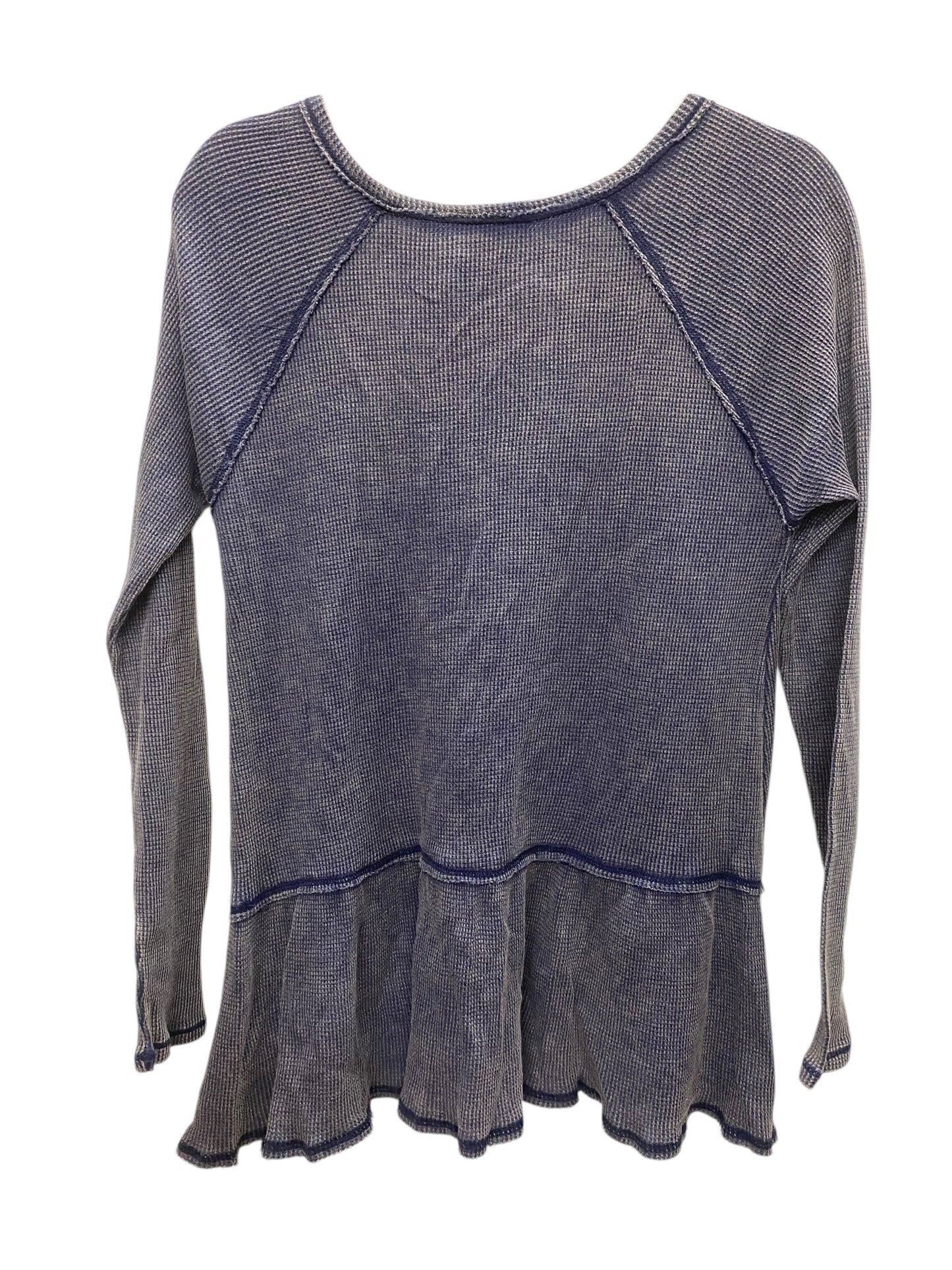 Top Long Sleeve By Very J In Blue, Size: S