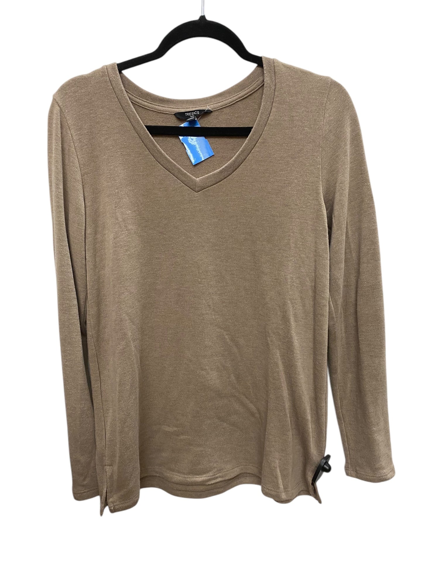 Top Long Sleeve By Tresics In Tan, Size: S