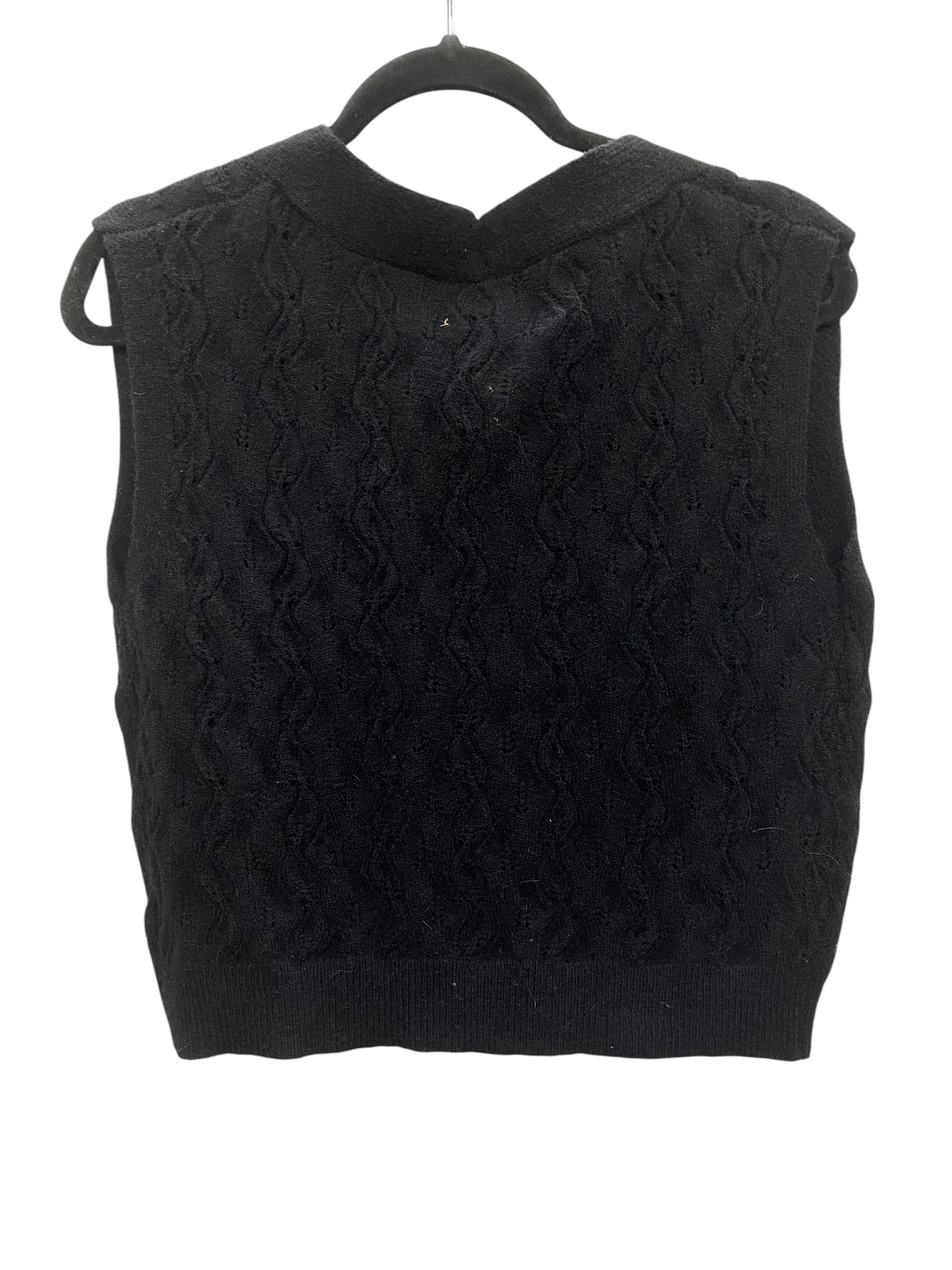 Vest Sweater By Papaya In Black, Size: M