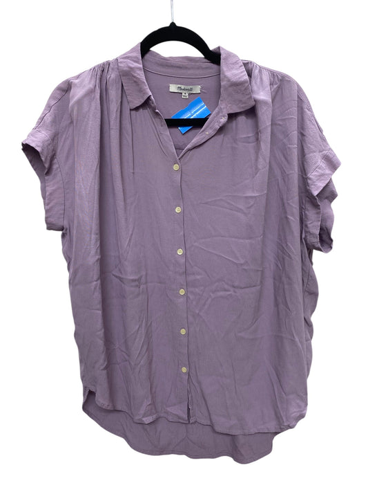 Top Short Sleeve By Madewell In Purple, Size: M