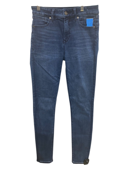 Jeans Skinny By Express In Blue Denim, Size: 4