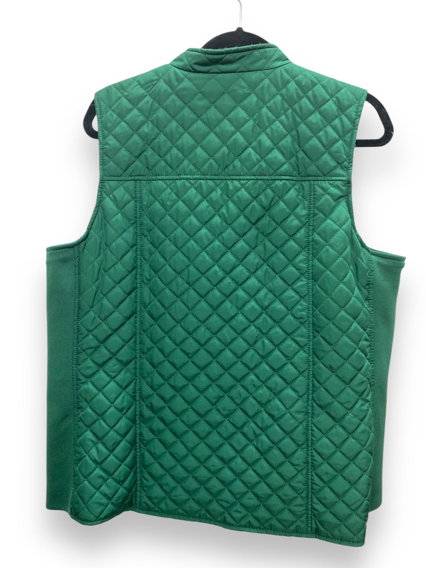 Vest Puffer & Quilted By Kim Rogers In Green, Size: Xl