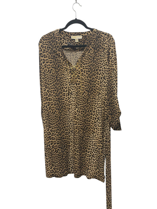 Dress Casual Short By Michael By Michael Kors In Animal Print, Size: L