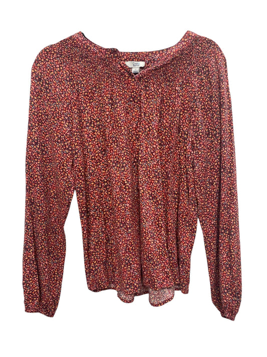 Top Long Sleeve By Croft And Barrow In Red, Size: Xs