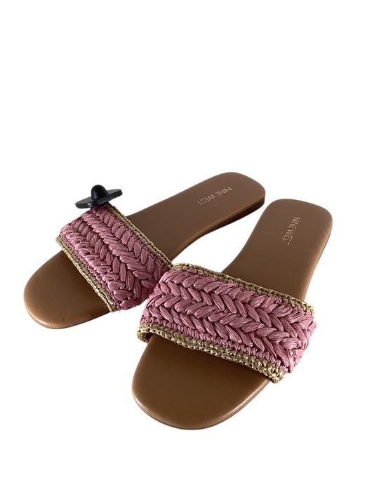 Sandals Flats By Nine West In Pink, Size: 9.5