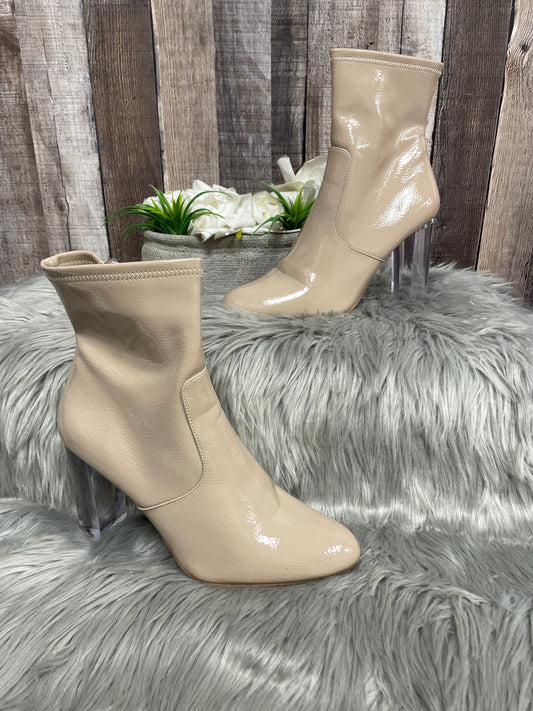 Beige Boots Ankle Heels Steve Madden, Size 11