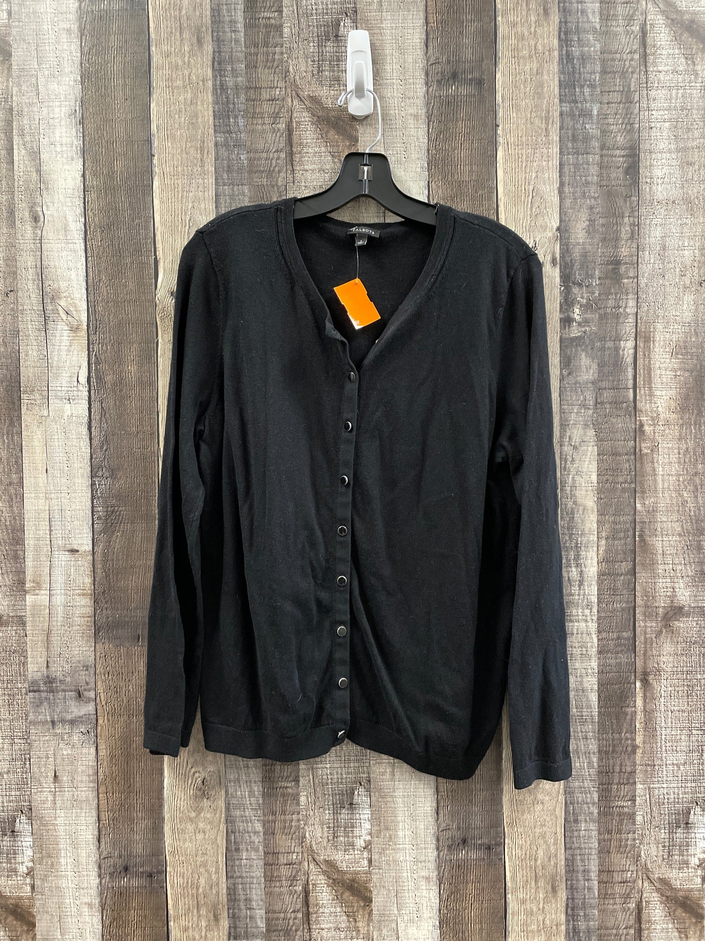 Black Sweater Cardigan Talbots, Size L