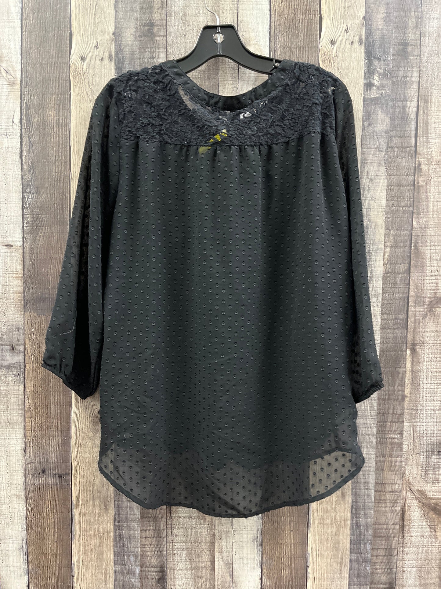 Top Long Sleeve By Zac And Rachel In Black, Size: Xl