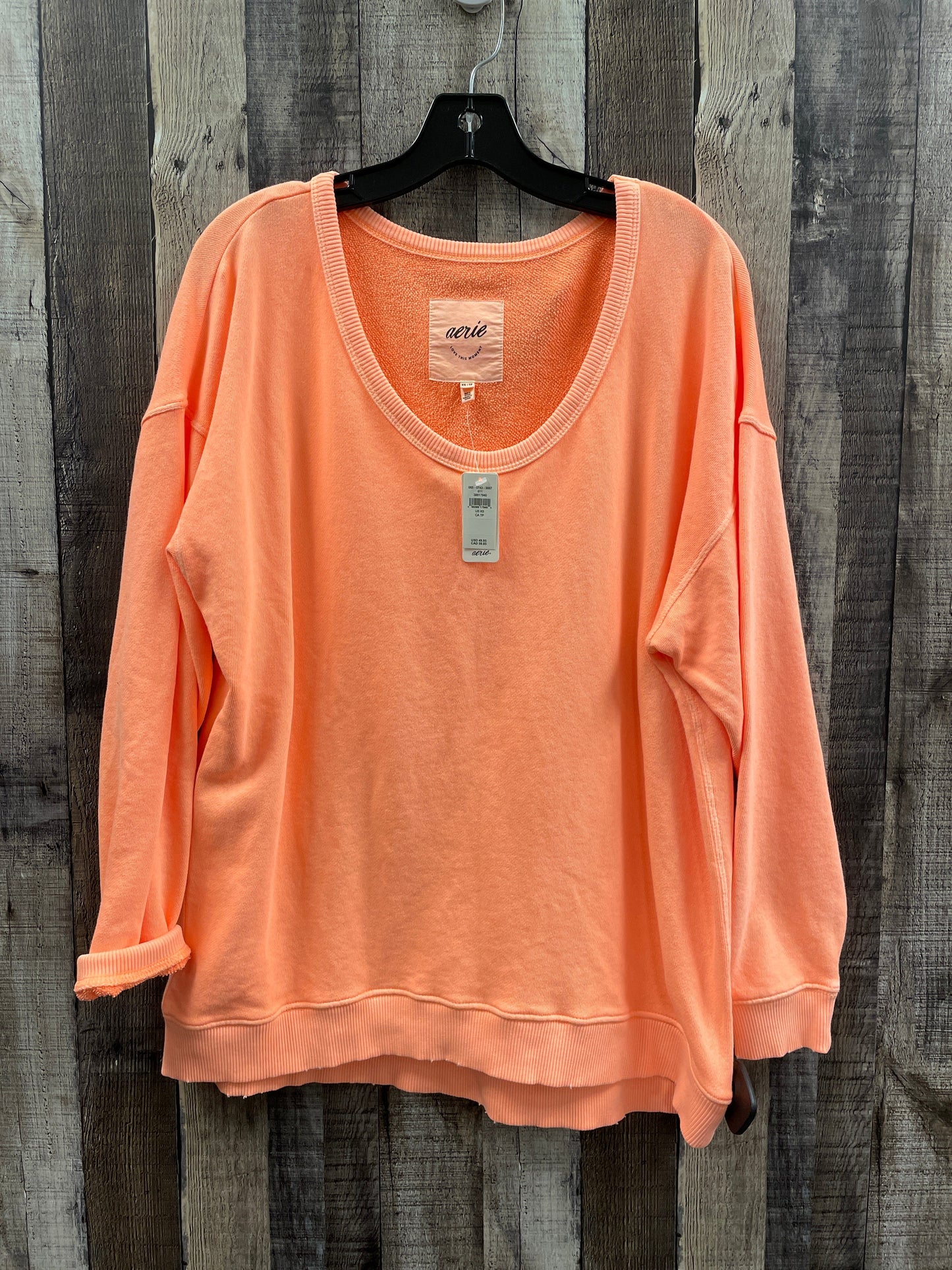 Sweatshirt Crewneck By Aerie In Orange, Size: Xs