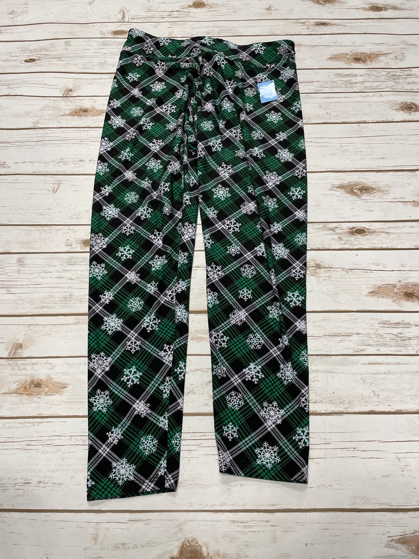 Pants Leggings By Cmf In Black & Green, Size: L