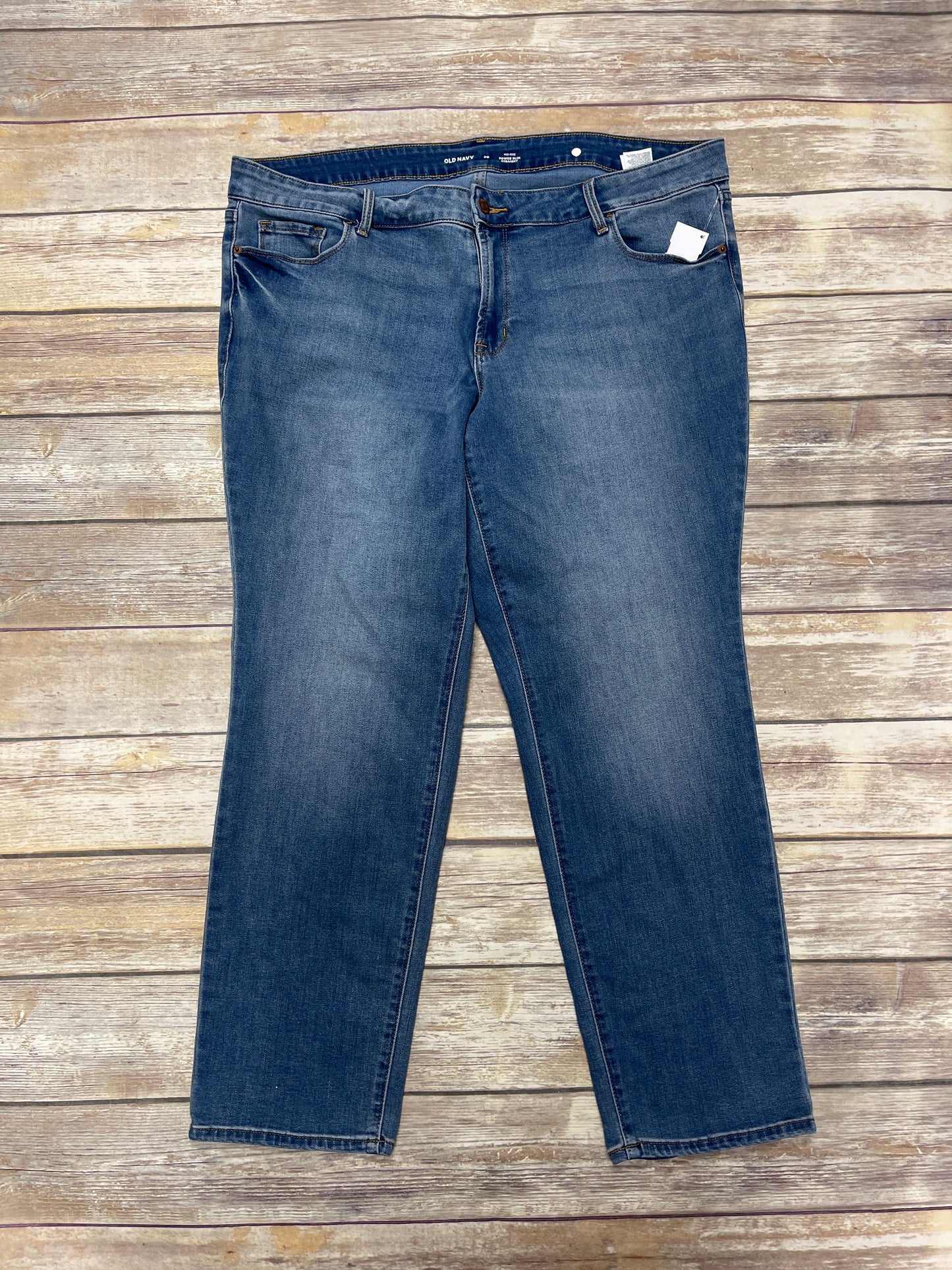 Jeans Straight By Old Navy In Blue Denim, Size: 20