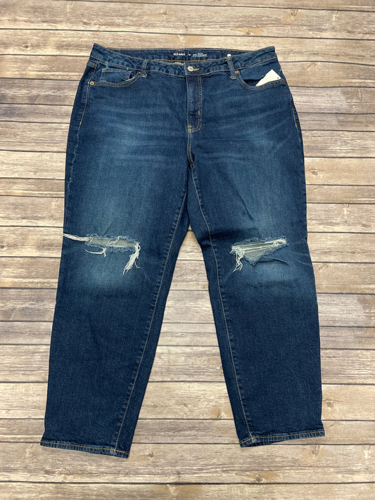 Jeans Straight By Old Navy In Blue Denim, Size: 20