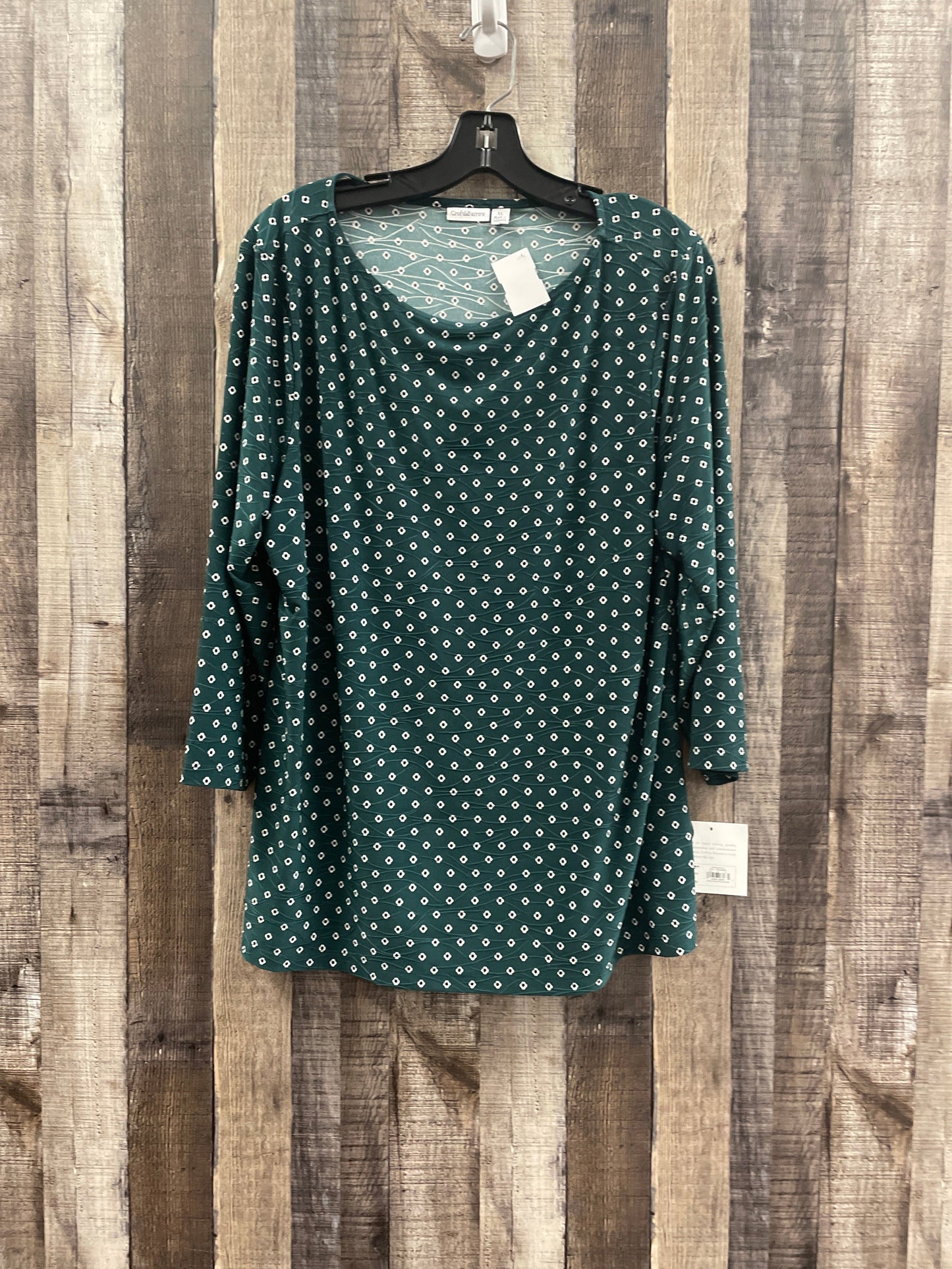 Top Long Sleeve By Croft And Barrow In Green, Size: Xl