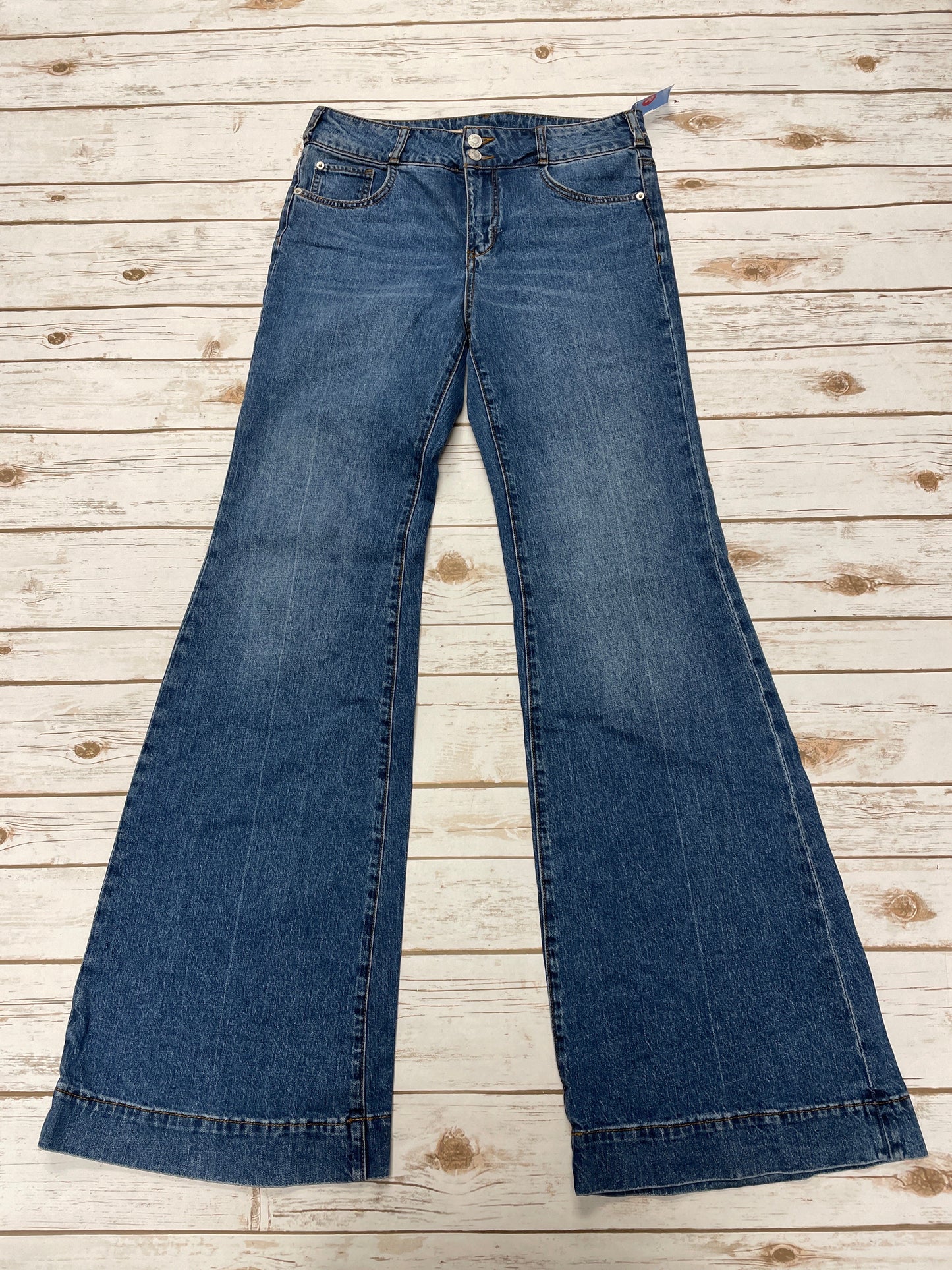 Jeans Flared By Pilcro In Blue Denim, Size: 6