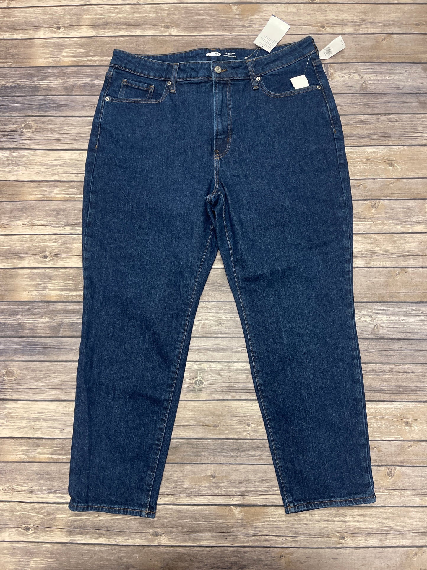 Jeans Straight By Old Navy In Blue Denim, Size: 16