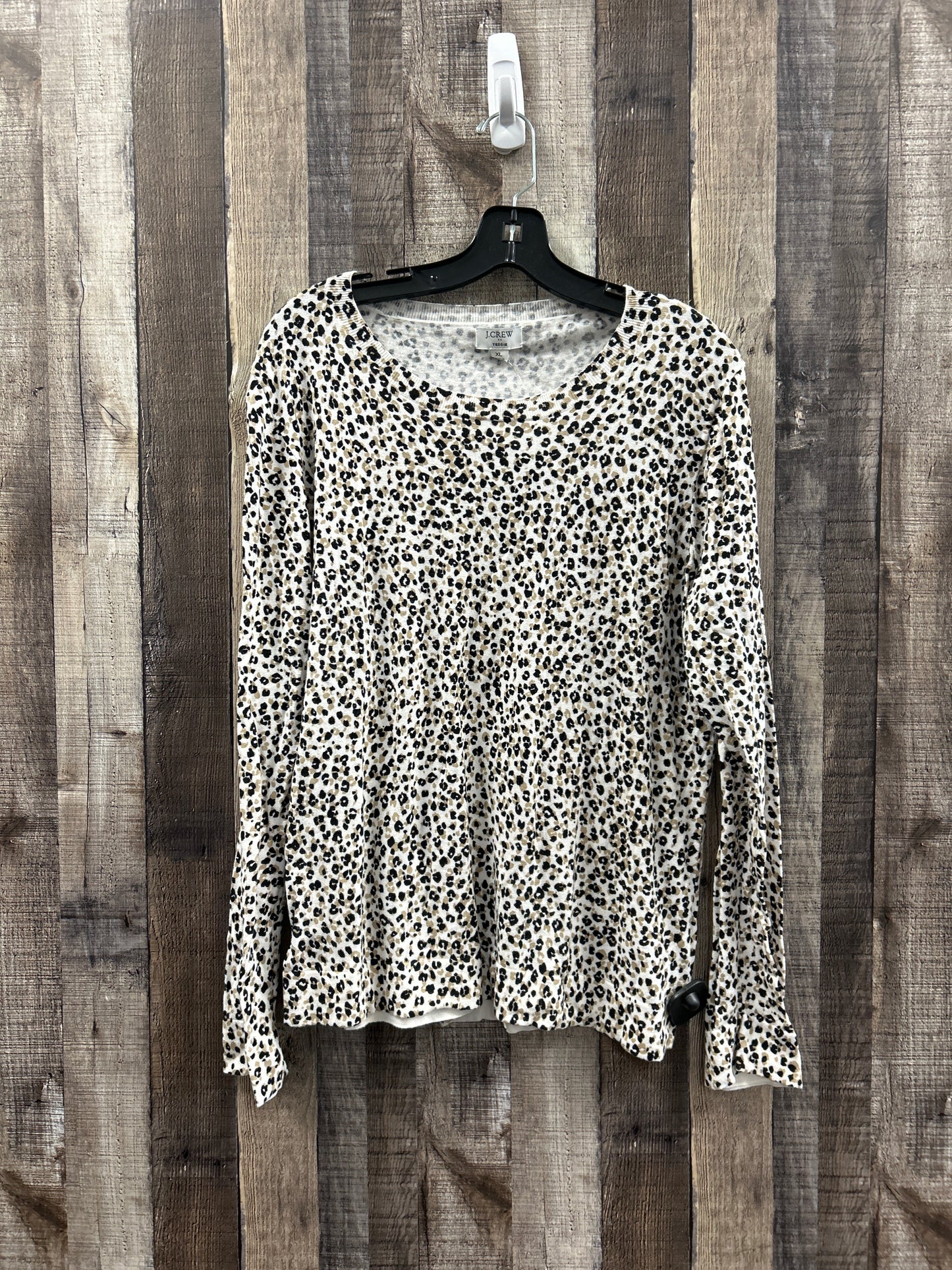 Sweater By J. Crew In Leopard Print, Size: Xl