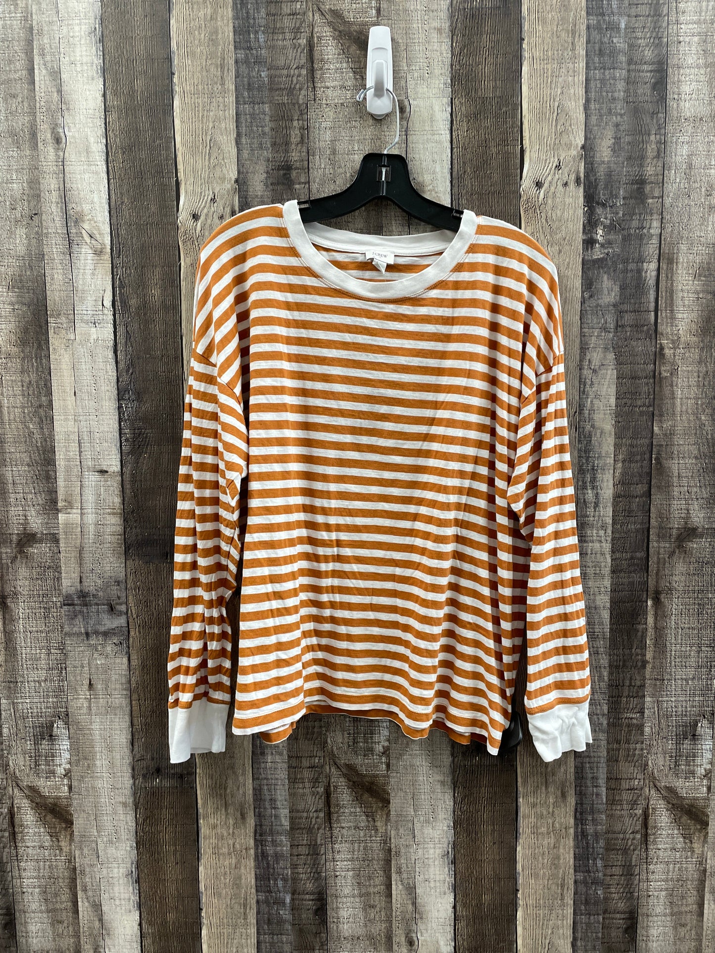 Top Long Sleeve Basic By J. Crew In Striped Pattern, Size: Xl