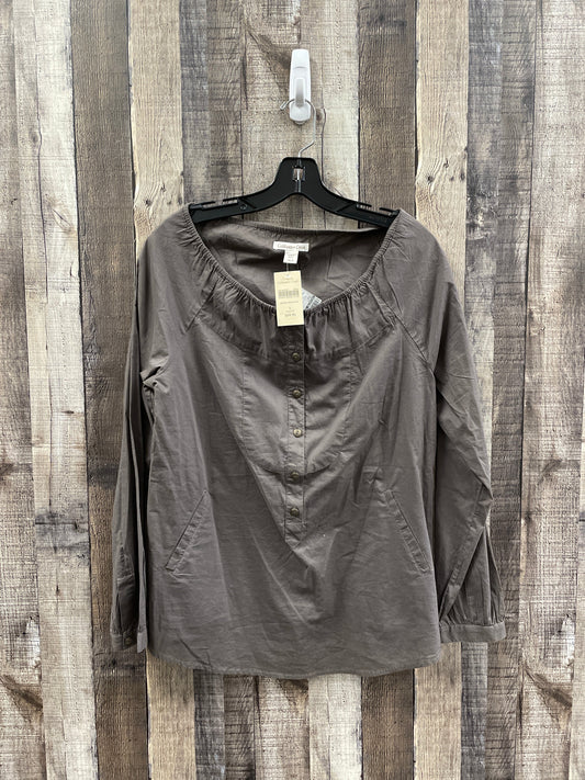 Top Long Sleeve By Coldwater Creek In Taupe, Size: S