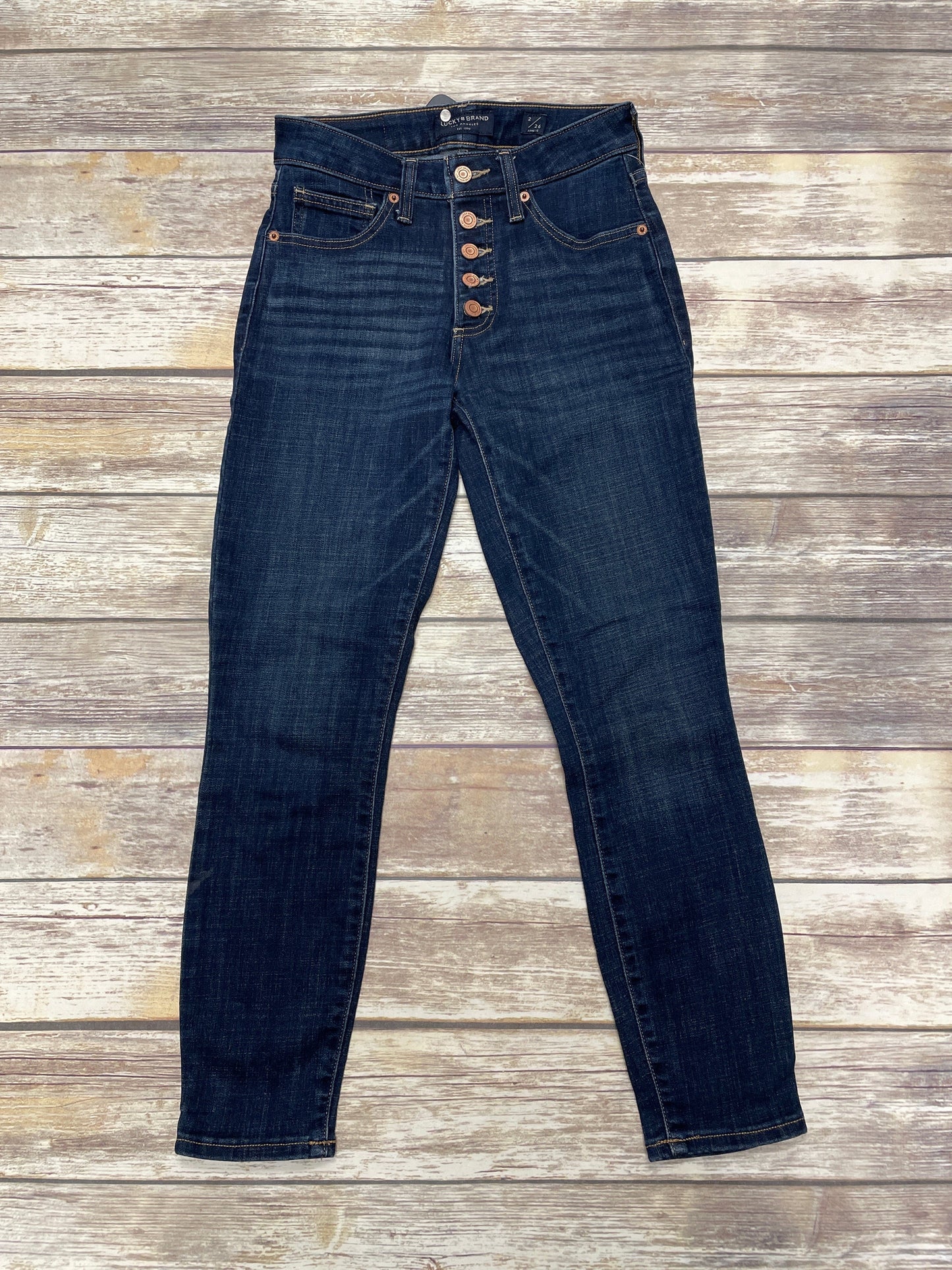 Jeans Skinny By Lucky Brand In Blue Denim, Size: 2