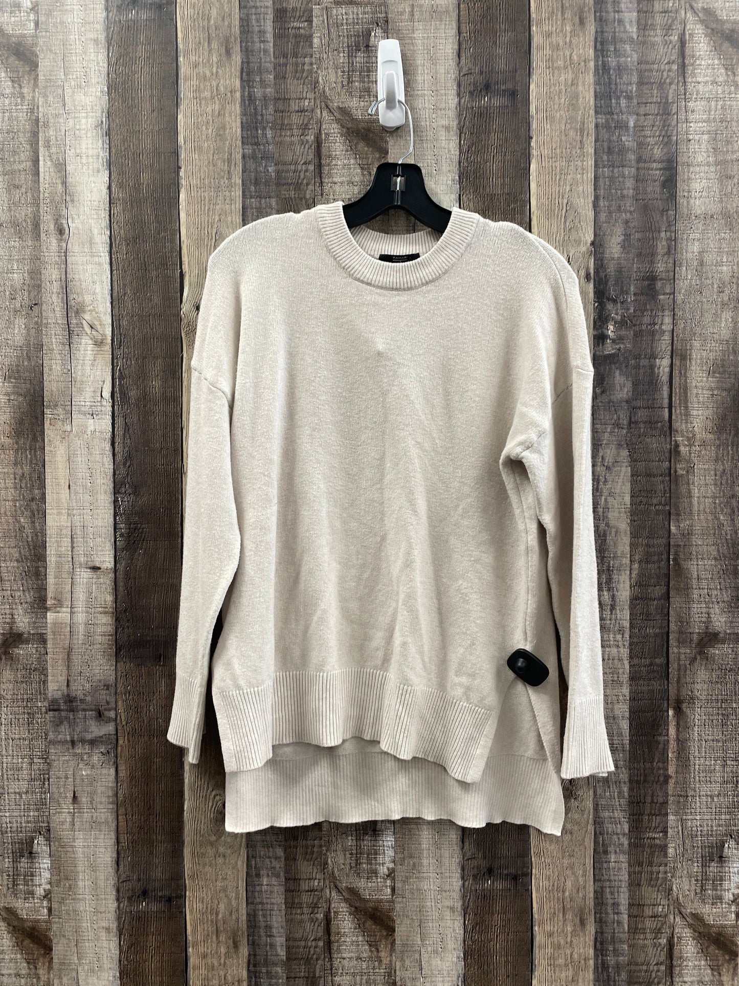 Sweater By Tahari By Arthur Levine In Beige, Size: L