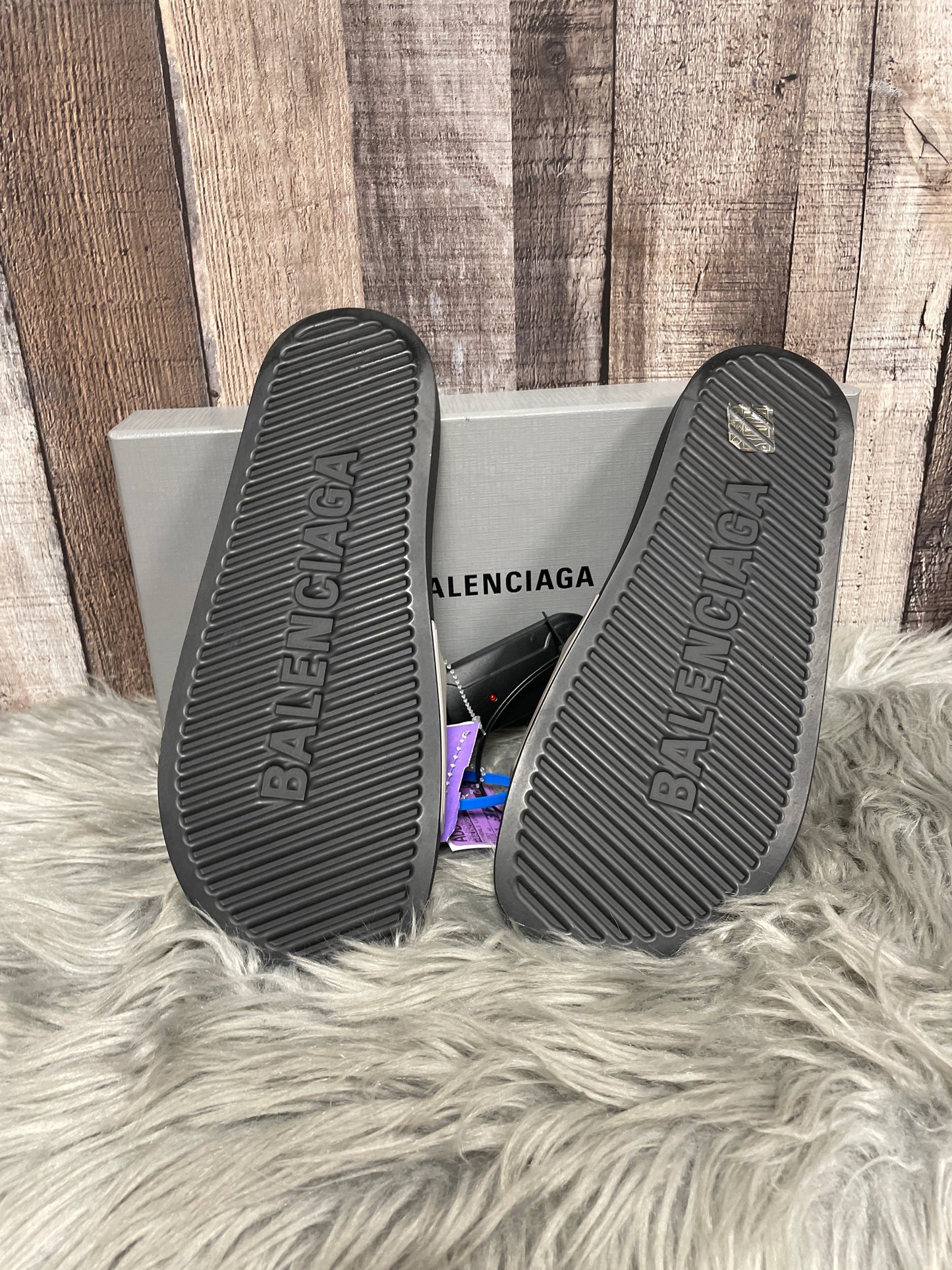 Grey Sandals Luxury Designer Balenciaga, Size 9.5