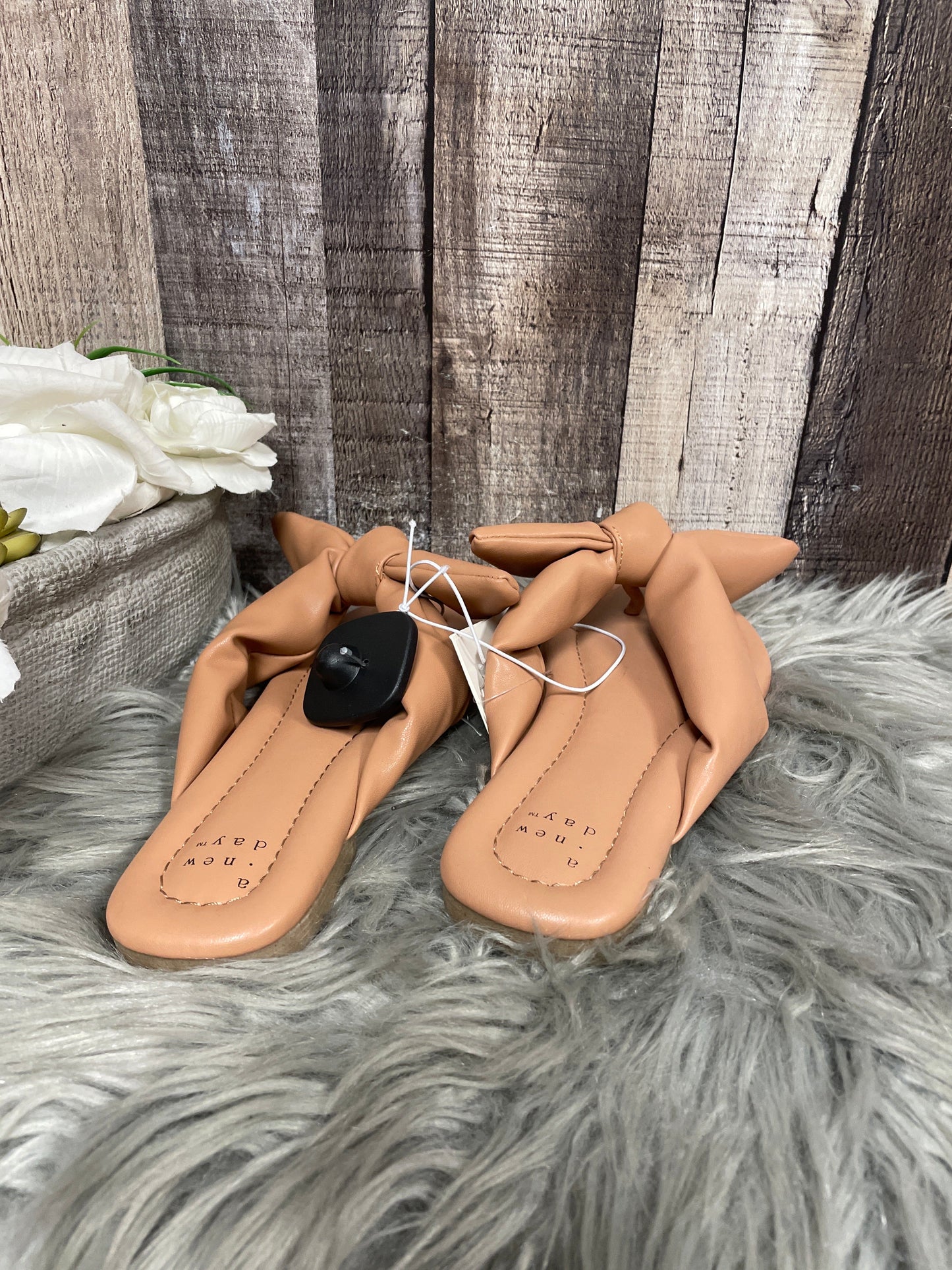 Beige Sandals Flats A New Day, Size 7.5