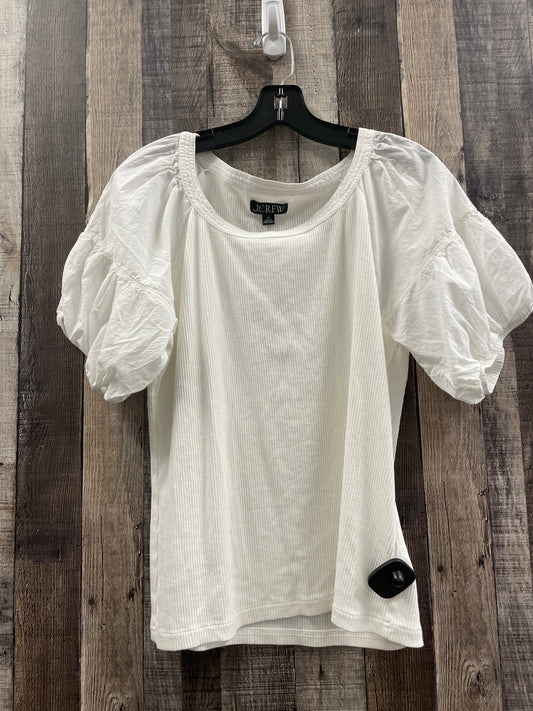 Top Short Sleeve By J. Crew In White, Size: Xl