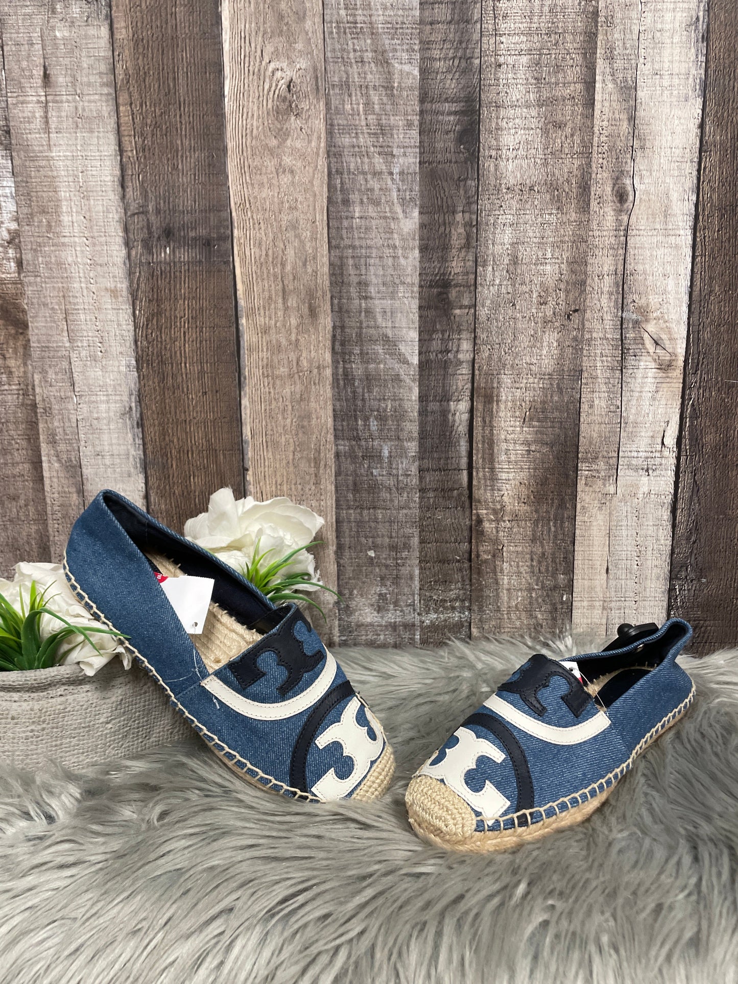 Blue Denim Shoes Sneakers Tory Burch, Size 8