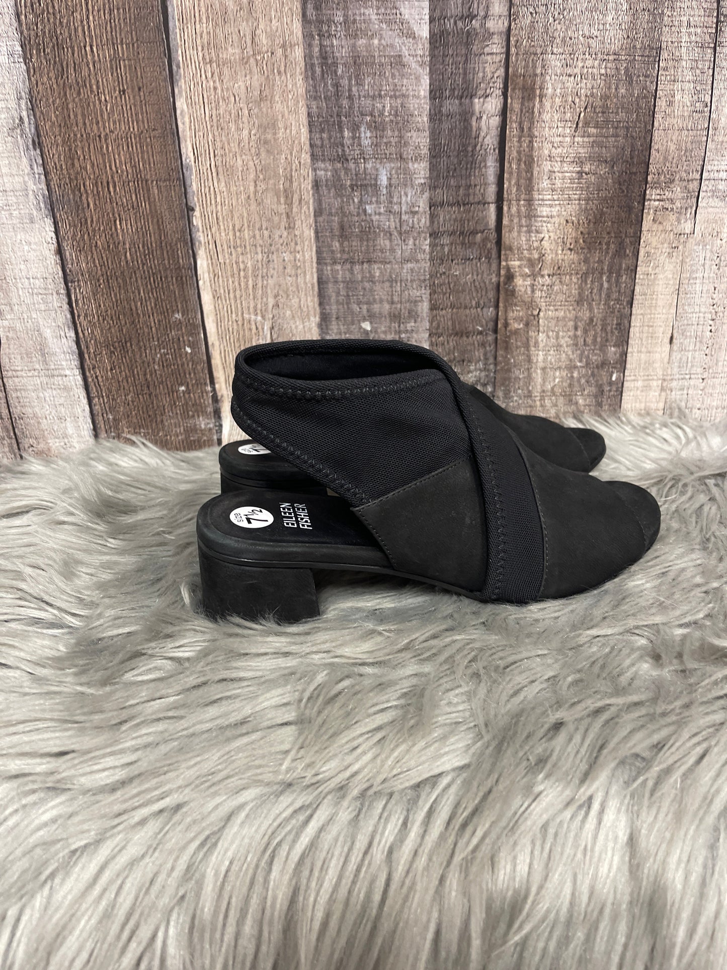 Sandals Heels Block By Eileen Fisher In Black, Size: 7.5