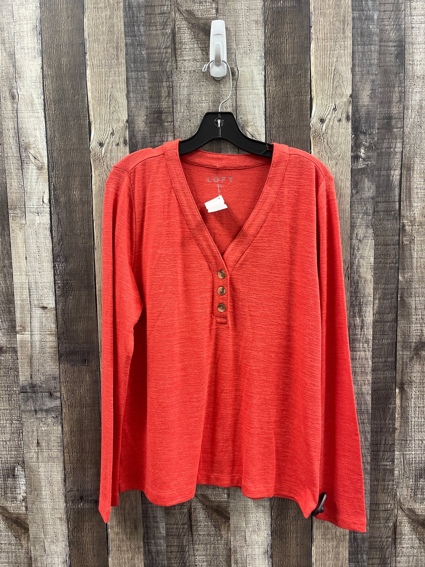 Top Long Sleeve By Loft In Orange, Size: L