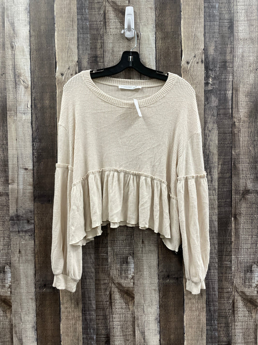 Top Long Sleeve By Altard State In Beige, Size: L